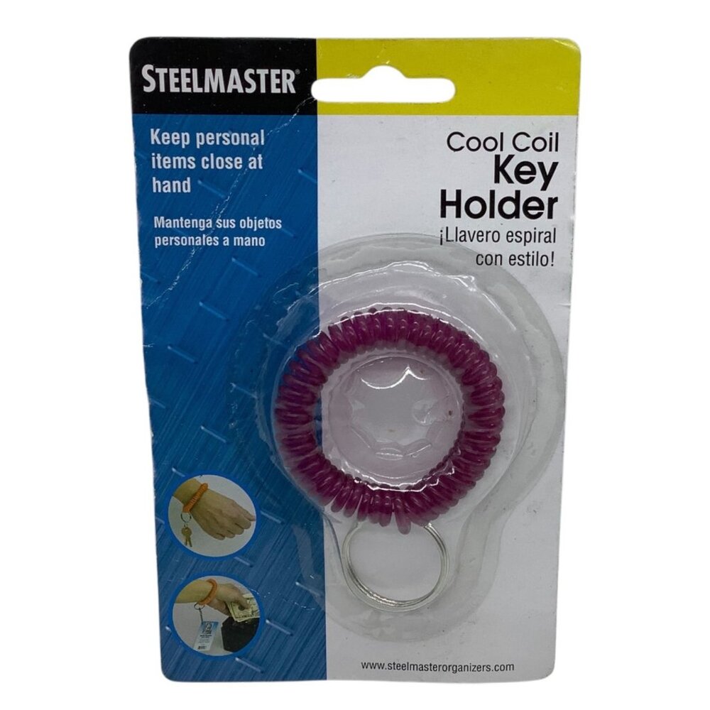 Steelmaster Wrist Cool Coil Band Key Holder‎ Red Sports Cashiers Durable